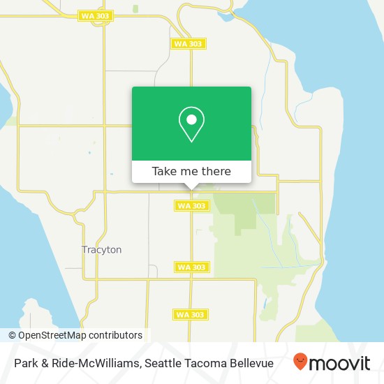 Park & Ride-McWilliams map