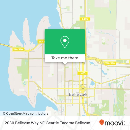 Mapa de 2030 Bellevue Way NE