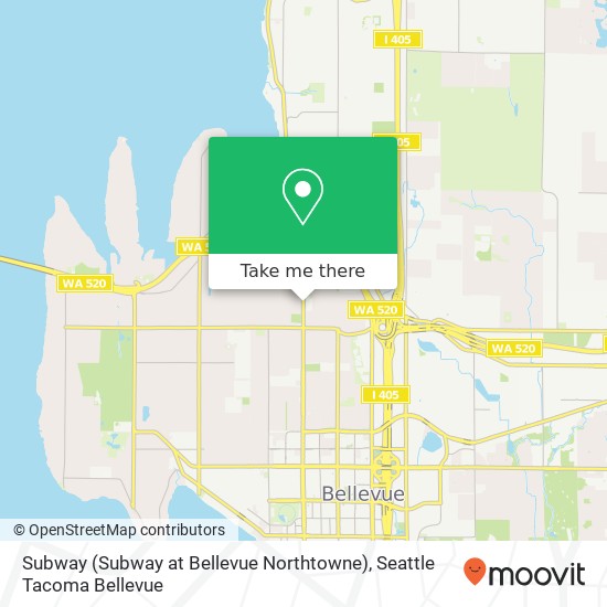 Subway (Subway at Bellevue Northtowne) map