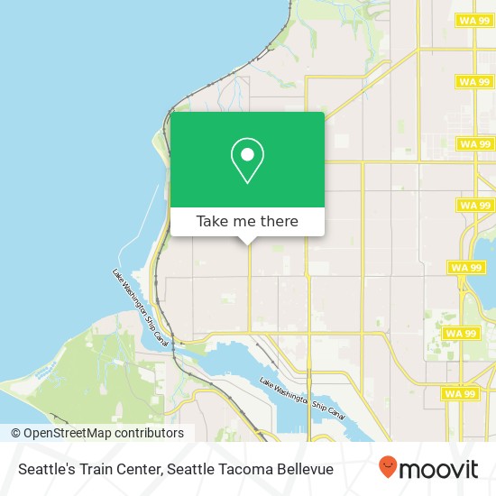 Mapa de Seattle's Train Center