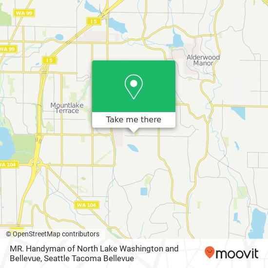 MR. Handyman of North Lake Washington and Bellevue map