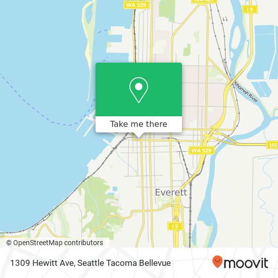 Mapa de 1309 Hewitt Ave