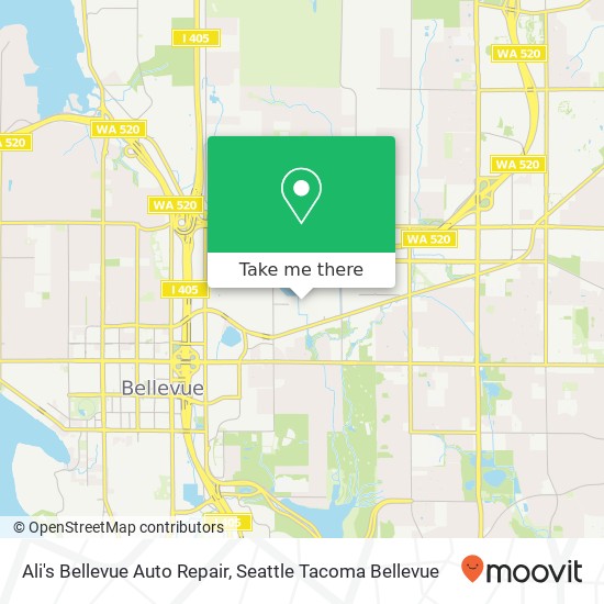 Ali's Bellevue Auto Repair map