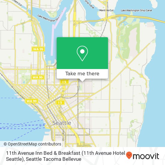 Mapa de 11th Avenue Inn Bed & Breakfast (11th Avenue Hotel Seattle)