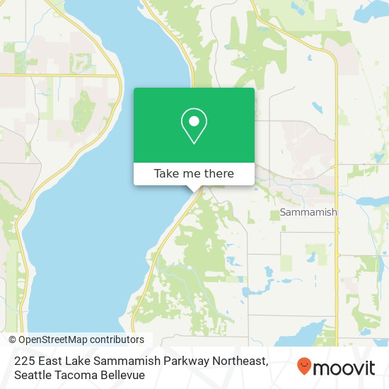 Mapa de 225 East Lake Sammamish Parkway Northeast