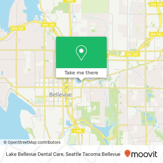 Lake Bellevue Dental Care map