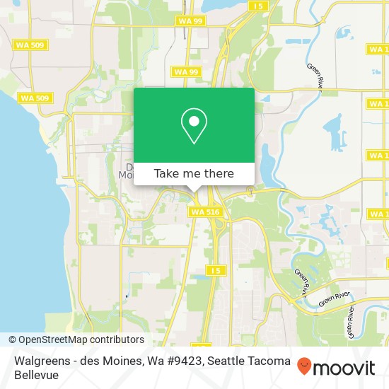 Walgreens - des Moines, Wa #9423 map