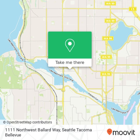 Mapa de 1111 Northwest Ballard Way