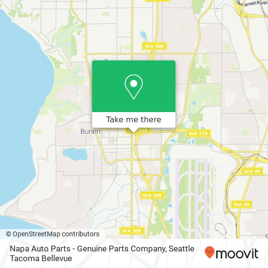 Mapa de Napa Auto Parts - Genuine Parts Company