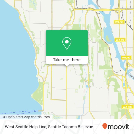 West Seattle Help Line map