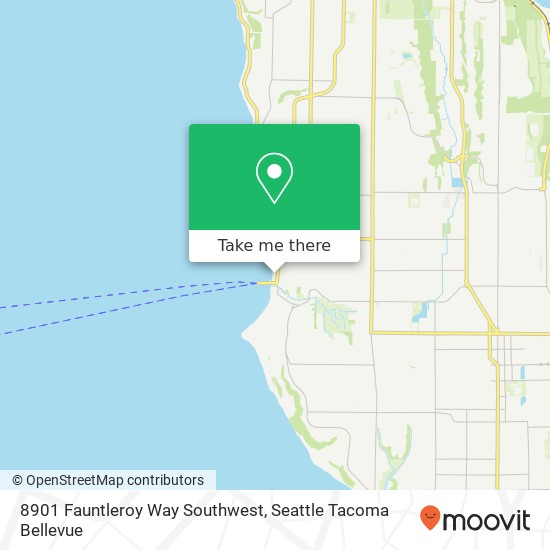 8901 Fauntleroy Way Southwest map