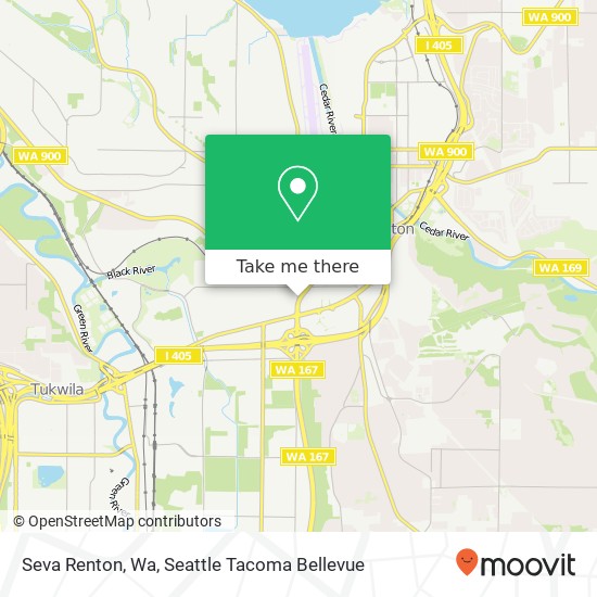 Seva Renton, Wa map