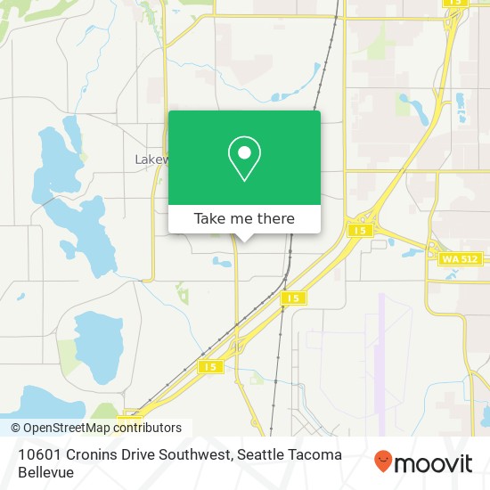10601 Cronins Drive Southwest map