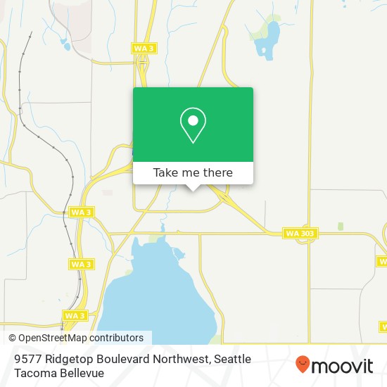 Mapa de 9577 Ridgetop Boulevard Northwest