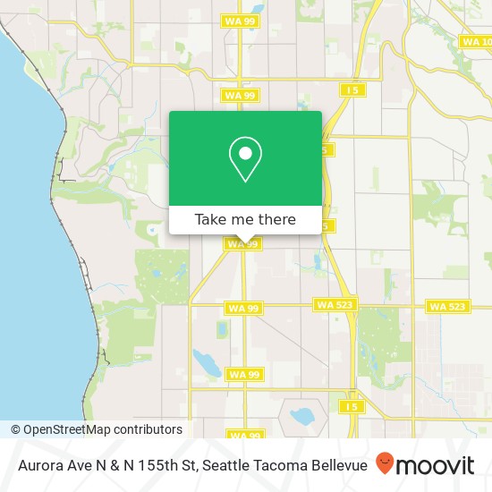 Aurora Ave N & N 155th St map