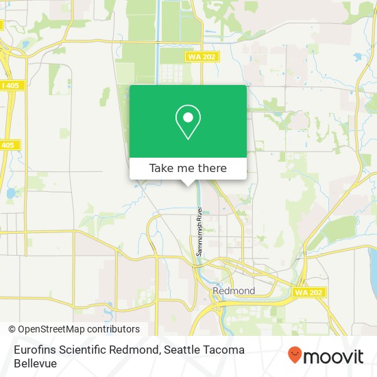 Eurofins Scientific Redmond map