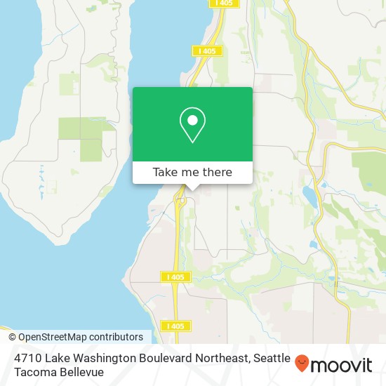 4710 Lake Washington Boulevard Northeast map