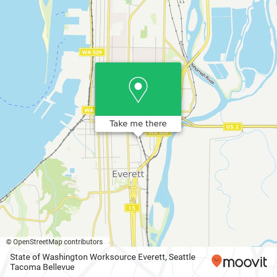 Mapa de State of Washington Worksource Everett