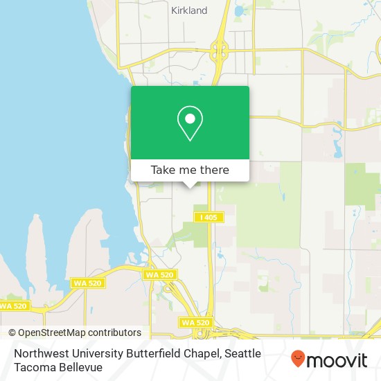 Northwest University Butterfield Chapel map