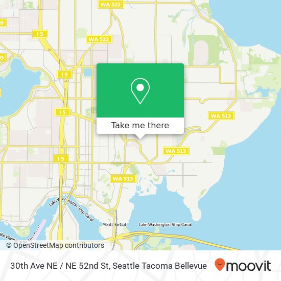 30th Ave NE / NE 52nd St map