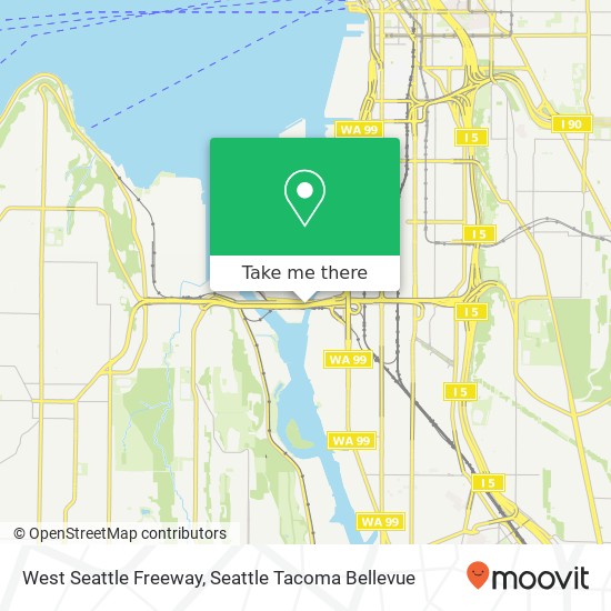 Mapa de West Seattle Freeway