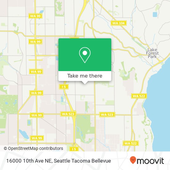 Mapa de 16000 10th Ave NE
