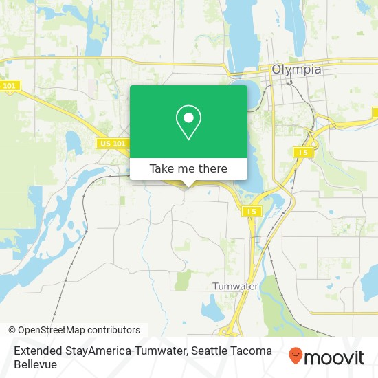 Extended StayAmerica-Tumwater map