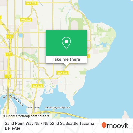 Sand Point Way NE / NE 52nd St map