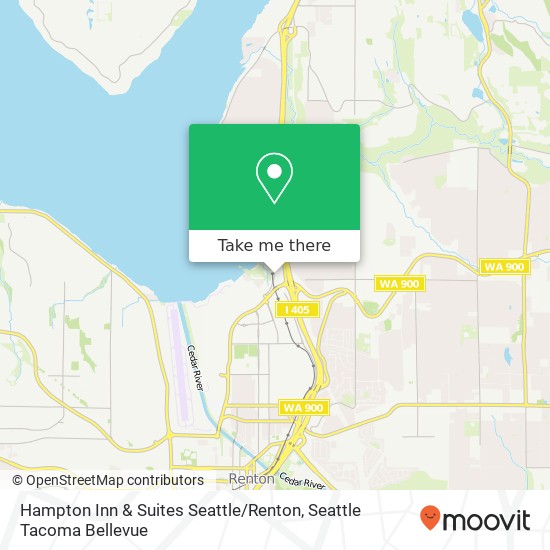 Hampton Inn & Suites Seattle / Renton map