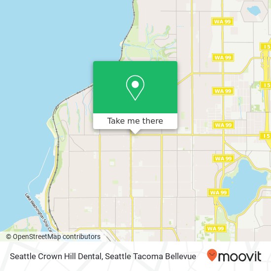 Mapa de Seattle Crown Hill Dental