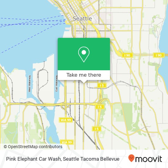 Pink Elephant Car Wash map