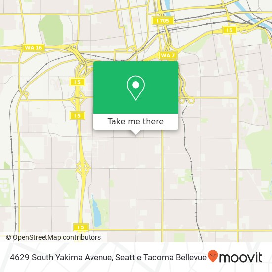 Mapa de 4629 South Yakima Avenue