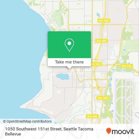 1050 Southwest 151st Street map