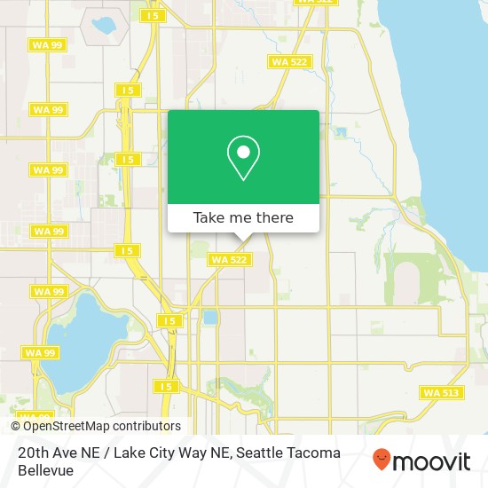 20th Ave NE / Lake City Way NE map