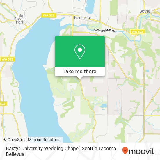 Bastyr University Wedding Chapel map