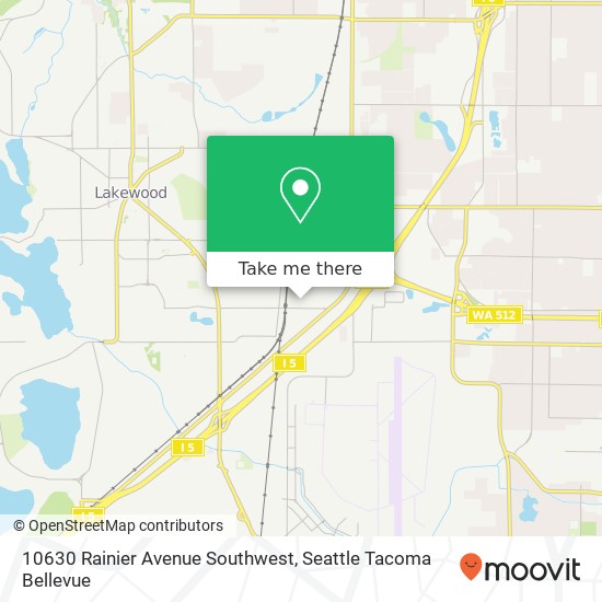 Mapa de 10630 Rainier Avenue Southwest