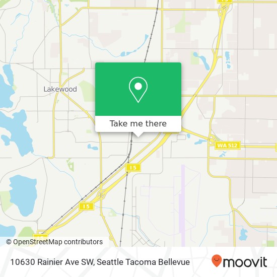 Mapa de 10630 Rainier Ave SW