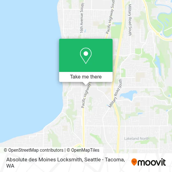 Absolute des Moines Locksmith map