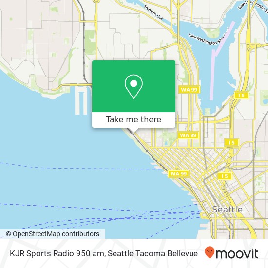 KJR Sports Radio 950 am map