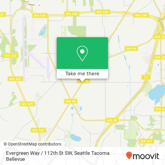 Mapa de Evergreen Way / 112th St SW