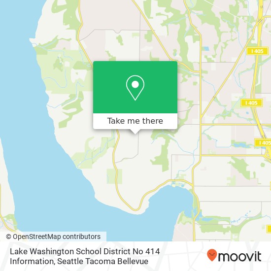 Lake Washington School District No 414 Information map