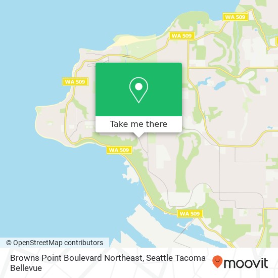 Mapa de Browns Point Boulevard Northeast