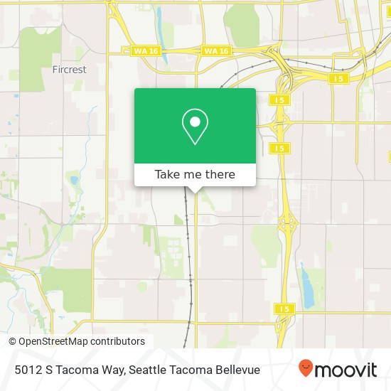 Mapa de 5012 S Tacoma Way