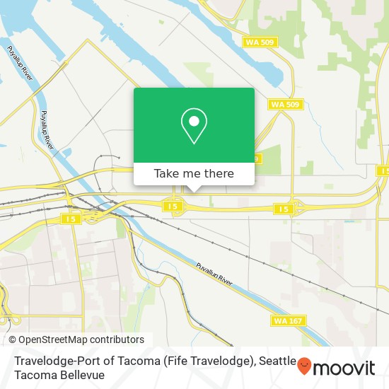 Mapa de Travelodge-Port of Tacoma (Fife Travelodge)