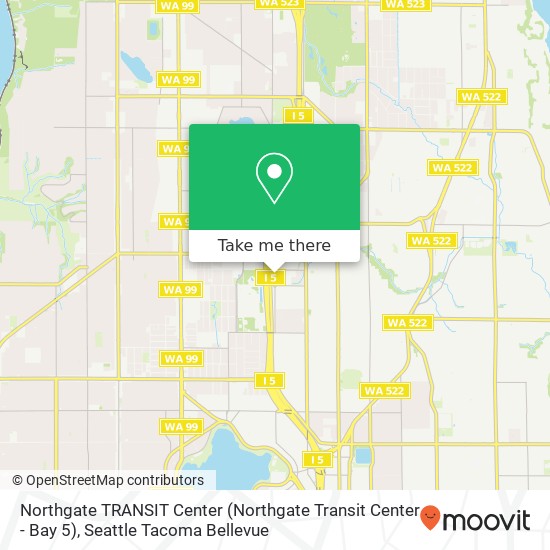 Mapa de Northgate TRANSIT Center (Northgate Transit Center - Bay 5)