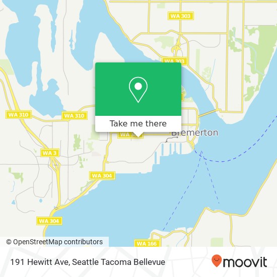 Mapa de 191 Hewitt Ave