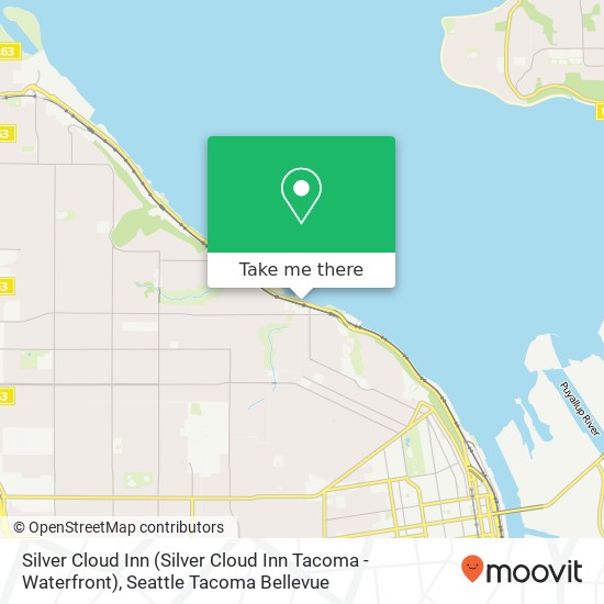 Mapa de Silver Cloud Inn (Silver Cloud Inn Tacoma - Waterfront)