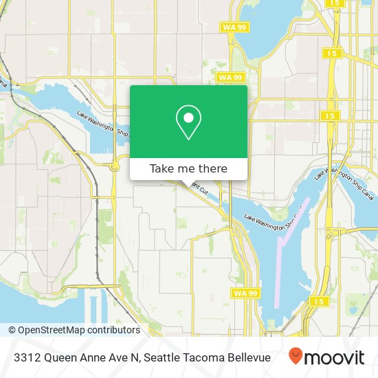 Mapa de 3312 Queen Anne Ave N