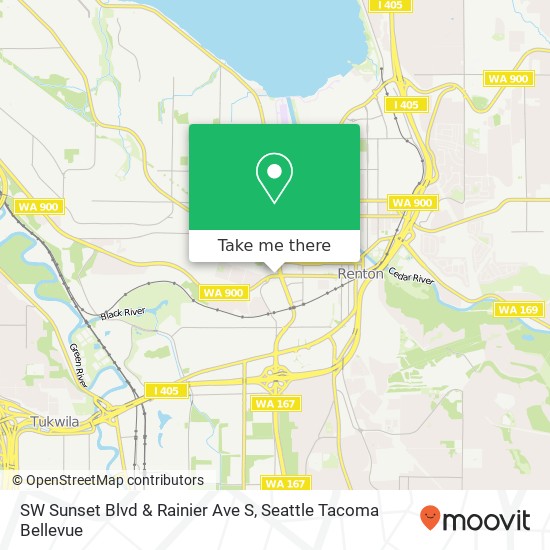 Mapa de SW Sunset Blvd & Rainier Ave S