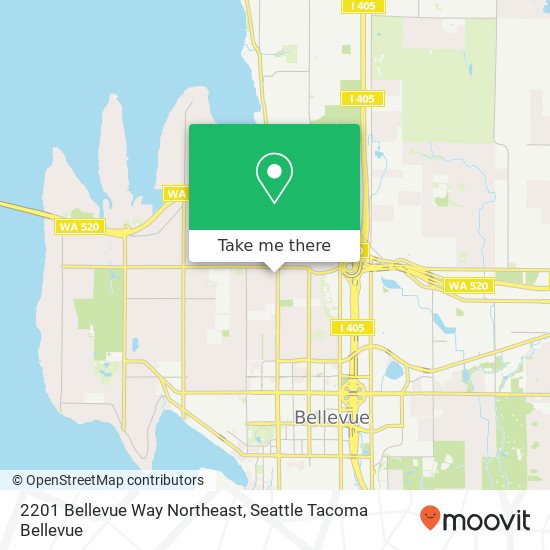 Mapa de 2201 Bellevue Way Northeast
